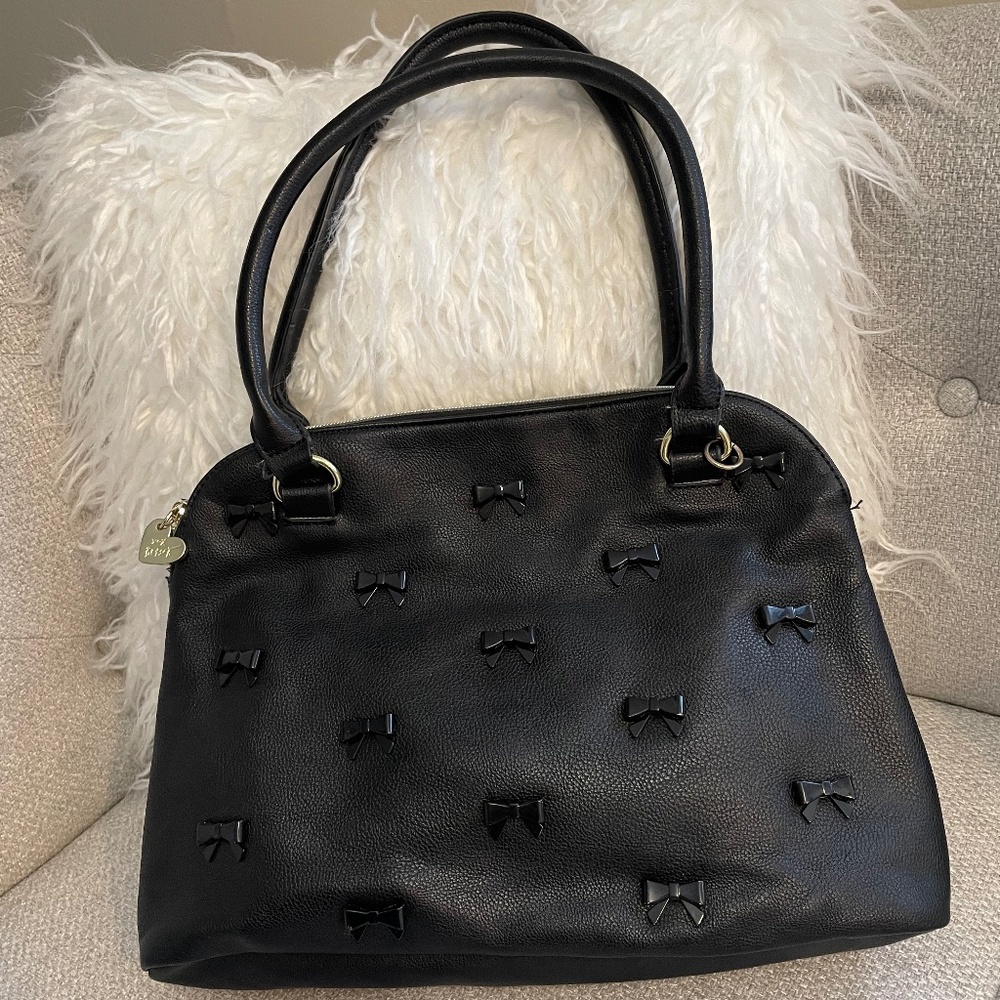 Betsey Johnson Black Bow Handbag